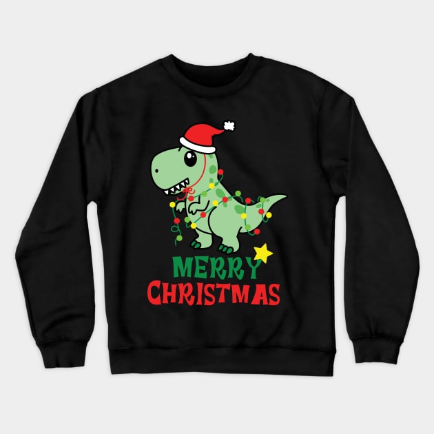 Dinosaur Christmas Crewneck Sweatshirt by MKSTUD1O